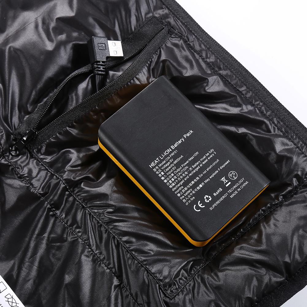 Chaleco de invierno cálido traje de calefacción USB seguridad ropa de calefacción inteligente grafeno fibra de carbono Chaleco de calefacción superior Unisex