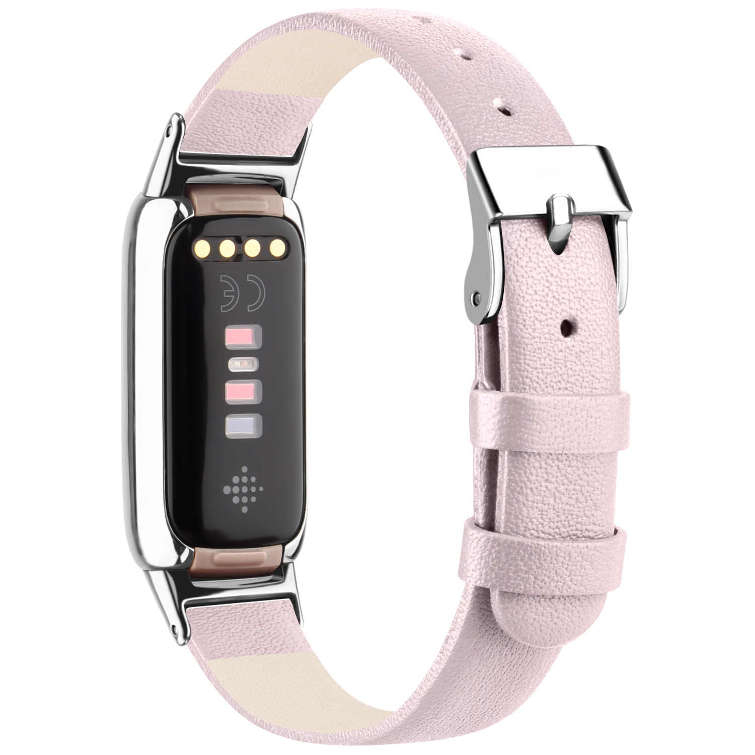 Til fitbit luxe-rem ekte lærrem justerbar klokkereim erstatningsarmbånd til fitbit luxe-armbånd armbånd korrea: Beige