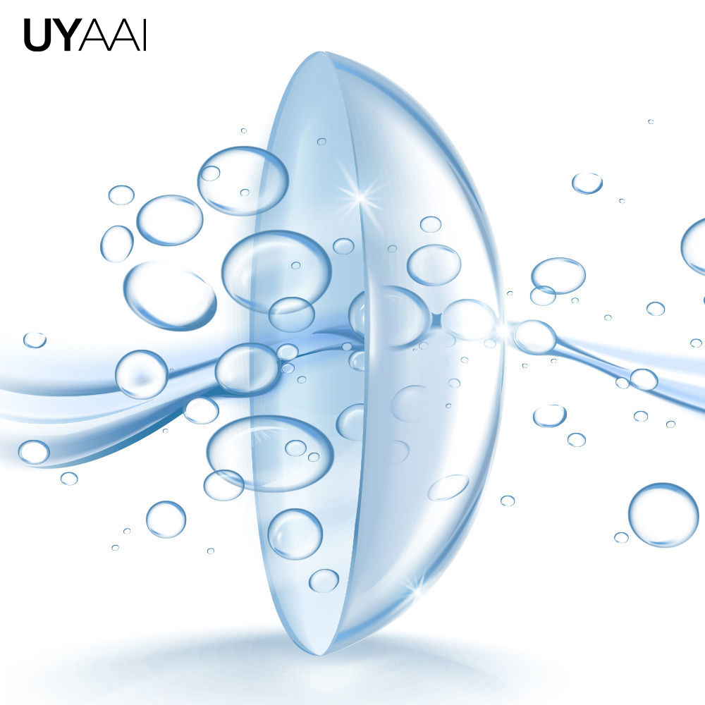 UYAAI -0.75 ~-9.00 lentilles de myopie claires lentilles de Contact transparentes de avec degrés Contacts oculaires de Prescription naturelle