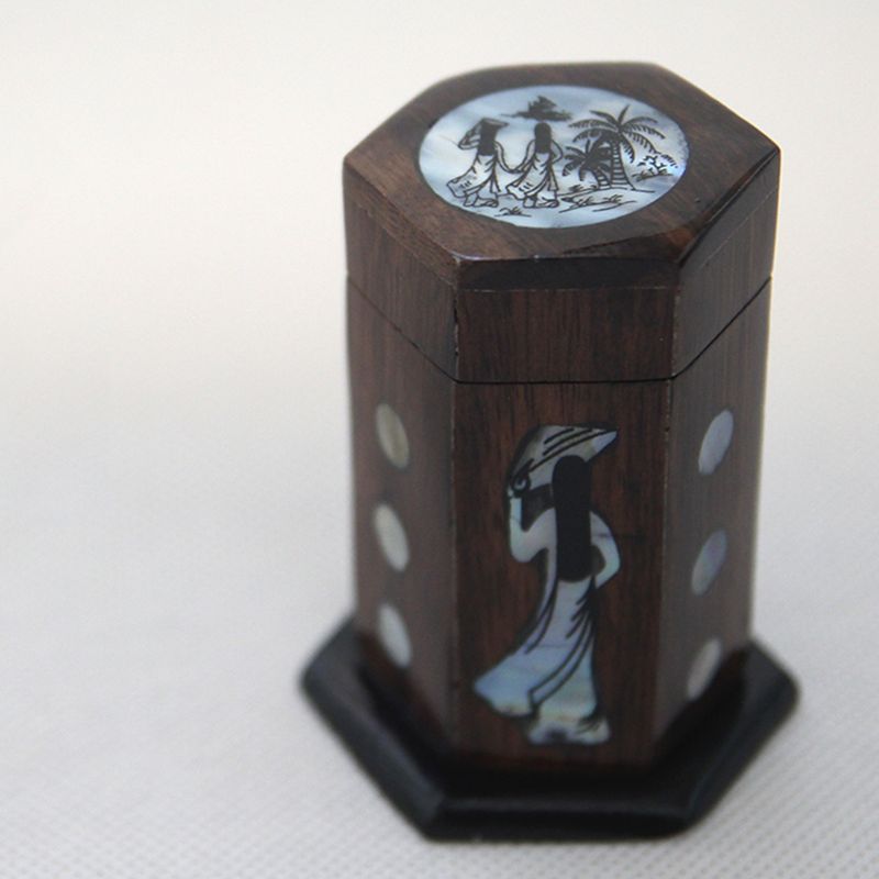 Soporte de caoba de escritorio para palillos de dientes, caja de almacenamiento de bastoncillos de algodón y madera, contenedor de palillos de dientes, Vietnam
