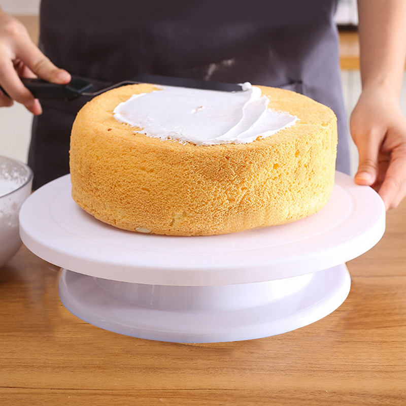 28cm Pastry Turntable Plastic Cake Rotating Table Anti-skid Round Cake Turntables Stand Cake Decorating Baking Tools