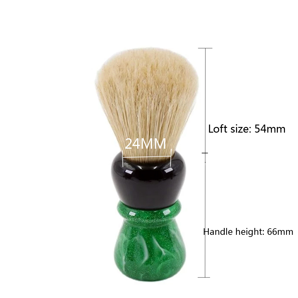 YAQI – brosse de rasage à poignée en poils de sanglier pour hommes, outil de rasage humide de 24MM