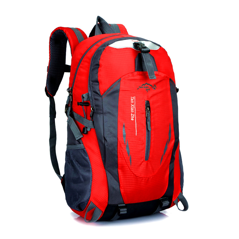 40L Waterdicht Duurzaam Outdoor Klimmen Rugzak Vrouwen Mannen Wandelen Athletic Sport Rugzak Van Rugzak: Rood