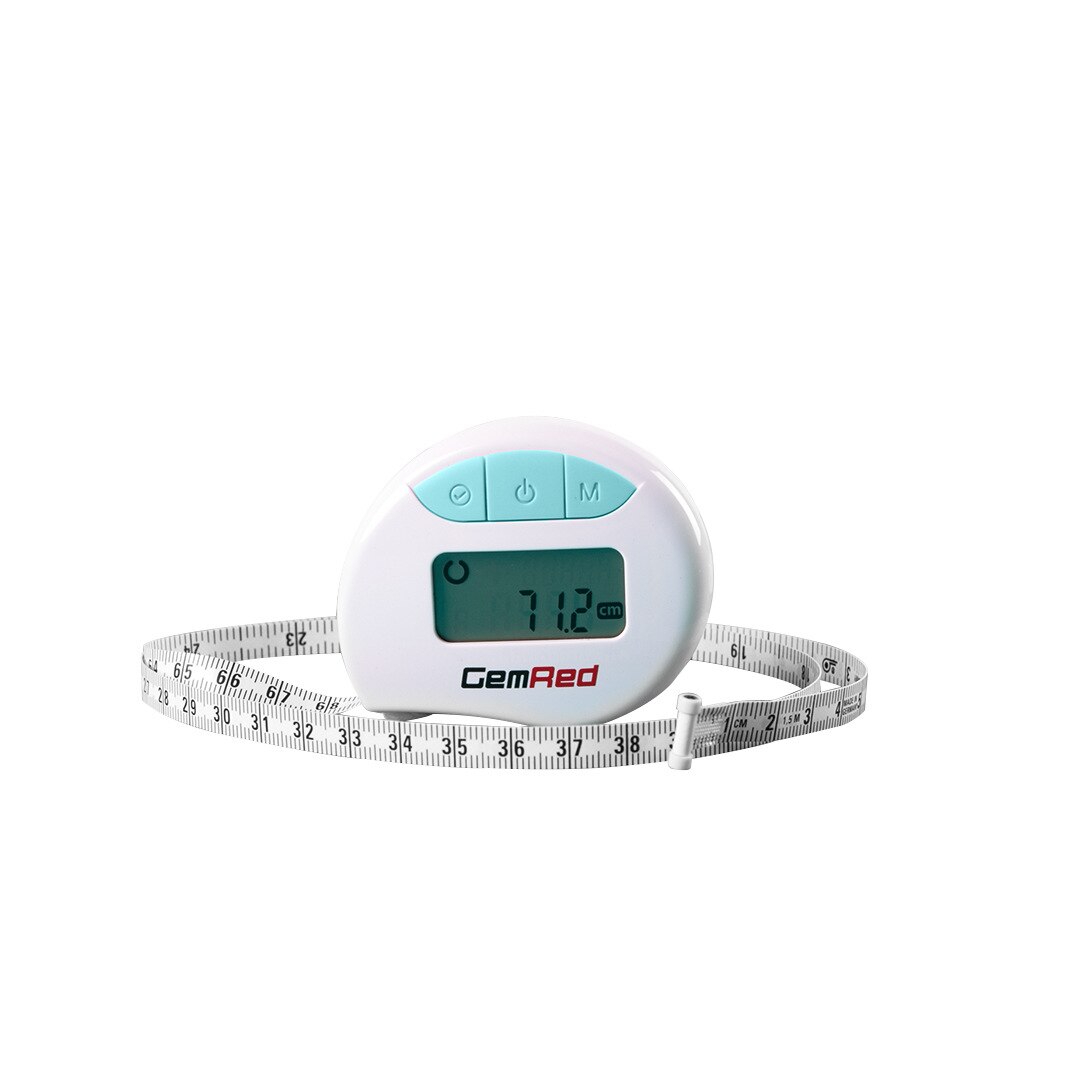 GemRed Digital Body Circumference Tape with bluetooth Measure Waist Bicep Measure with Auto-Locking and Retractable (Blue)