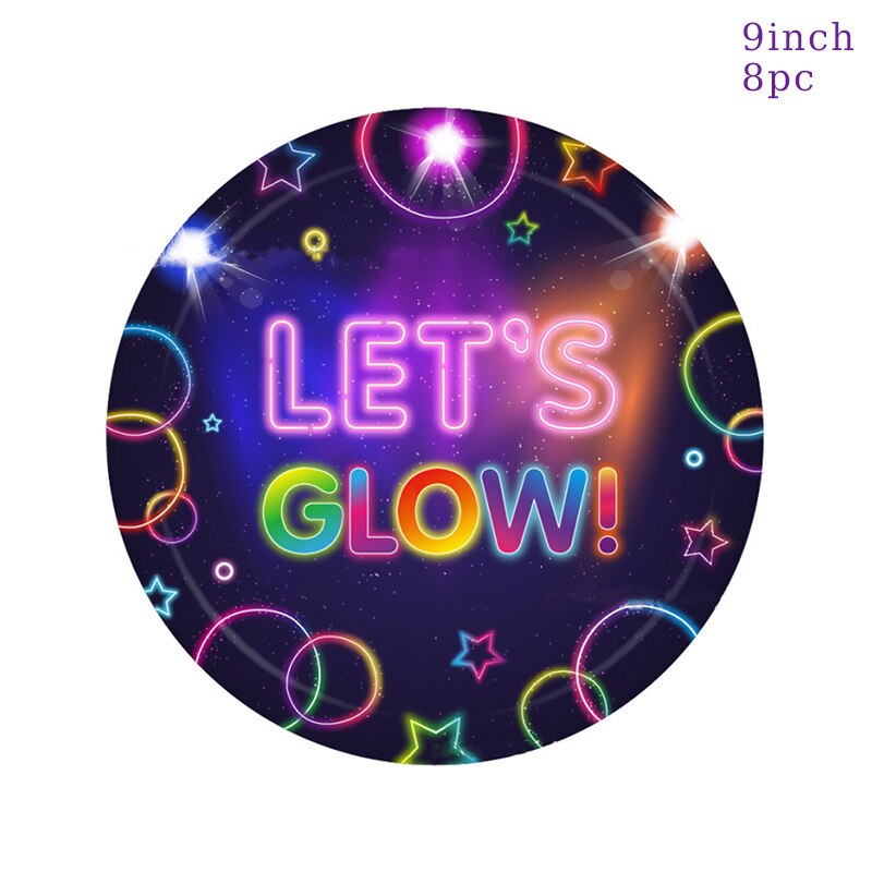 4m Leucht Girlanden Fluoreszierende Geburtstag Papier Banner glühen Party Liefert Nacht Party Foto Requisiten Glücklich Geburtstag Party Dekor: Dunkelgrau