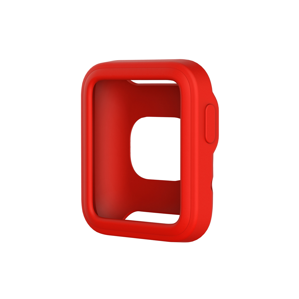 Nowy dla Xiaomi Mi zegarek Lite Redmi inteligentny zegarek TPU miękka pełna krawędź Protector Smartwatch Case Shell rama ochronna osłona zderzaka: red