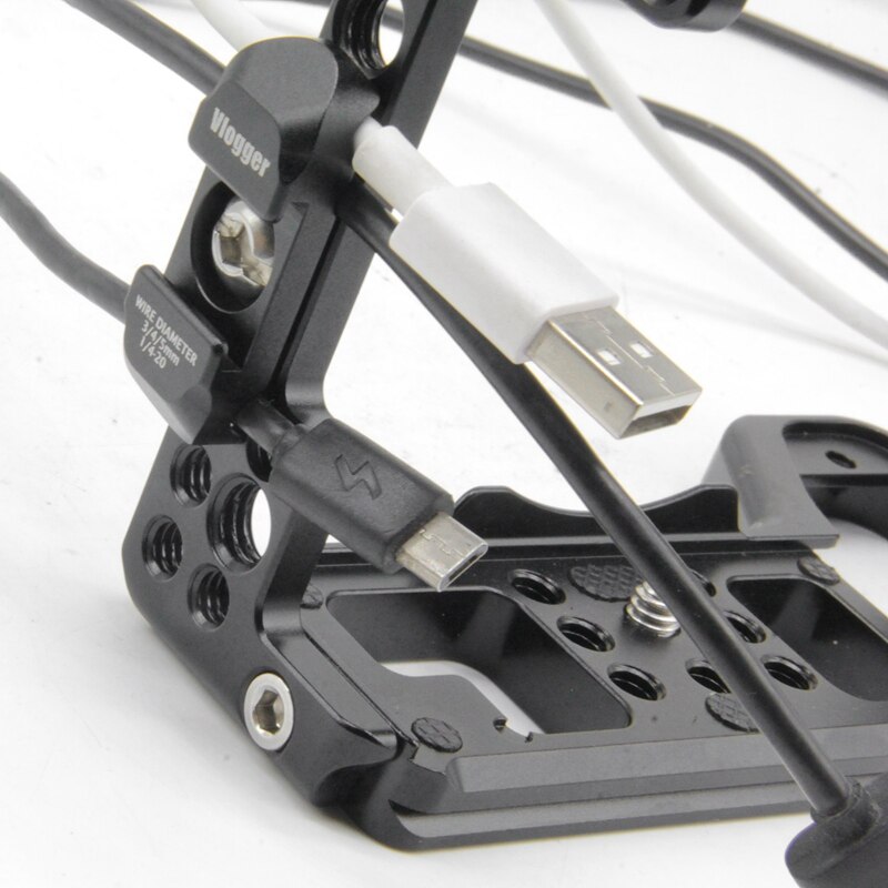 Dslr Camera Kabel Klem Draagbare Kooi L Plaat Montage Draad Clip Organizer Kit Met 1/4Inch Universal Voor slr Dslr Camera