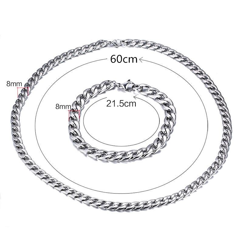 hip hop stainless steel silver necklace collar silver snake chain jewelry chain width optional size necklace: Default Title