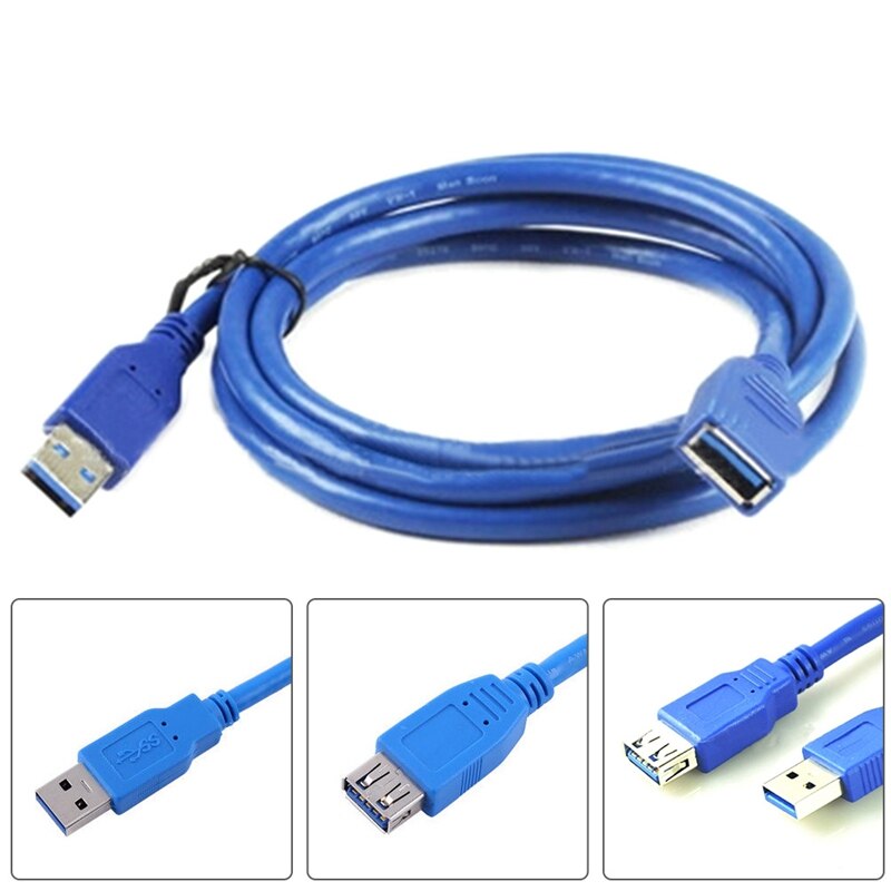 150cm Usb3 A Male To A Female Extension Computer Cable Socket Charging Line Cord