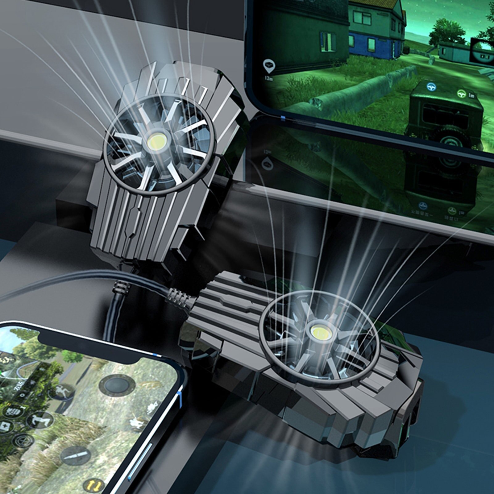 Sistema enfriador de juegos USB para teléfono móvil, ventilador de refrigeración Universal para teléfono inteligente, disipador de calor, soporte de teléfono, radiador para iPhone 12 Pro Max