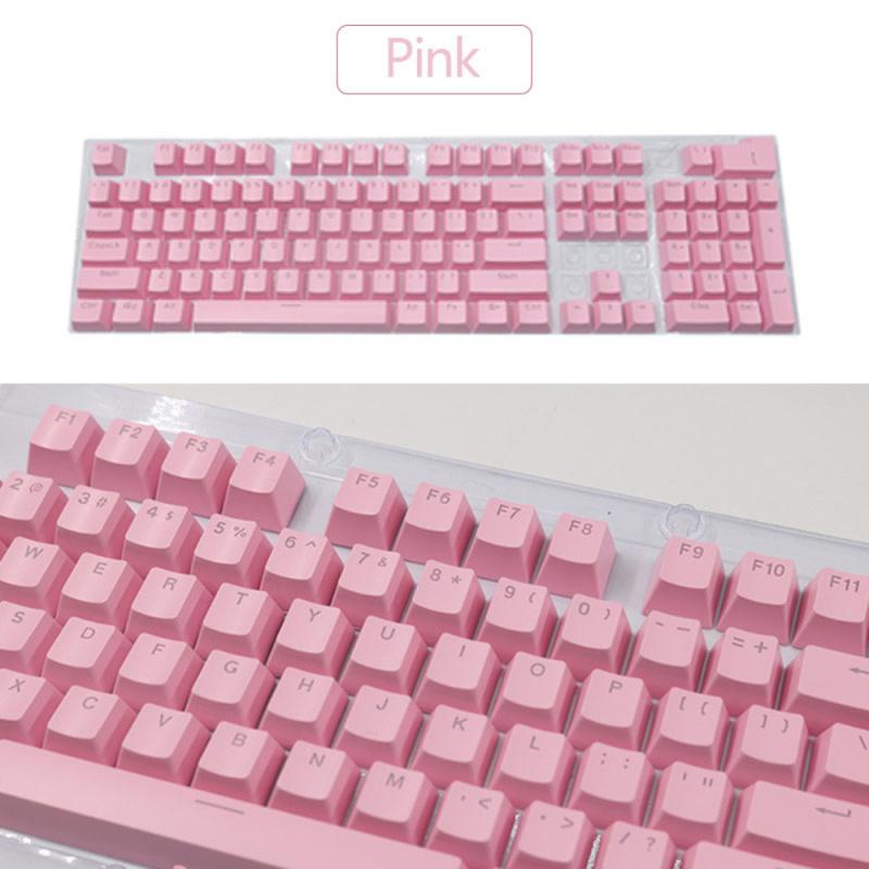 Black Pink Purple Blue Mechanical Keyboard Key Cap 104 Keycap ABS Transparent Key Cap For Gaming Mechanical Keyboard MX Keycaps