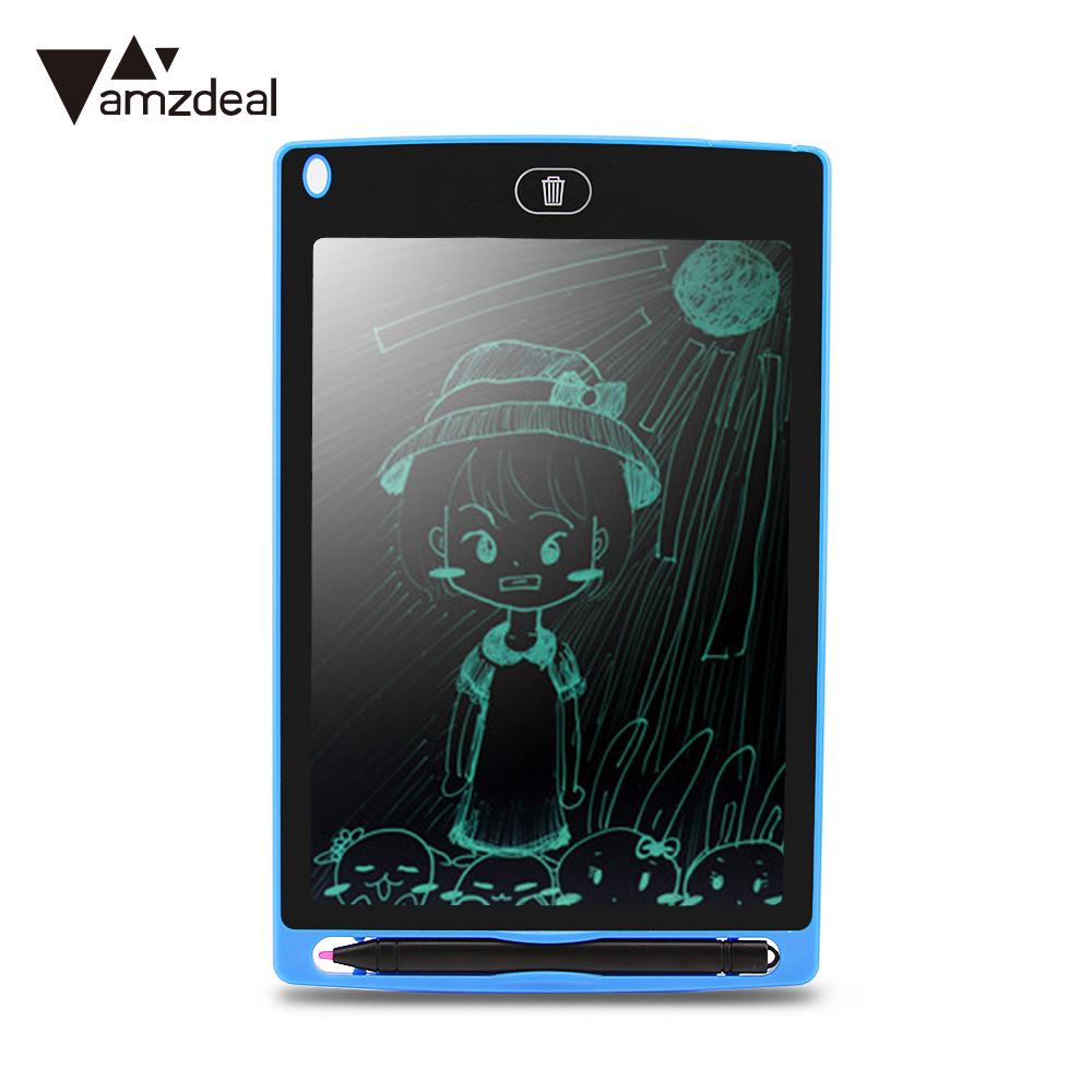 AMZDEAL 8.5 "LCD électronique Graffiti dessin tablette numérique tableau d'écriture tablette tableau de notes enfants écriture pratique apprentissage: blue