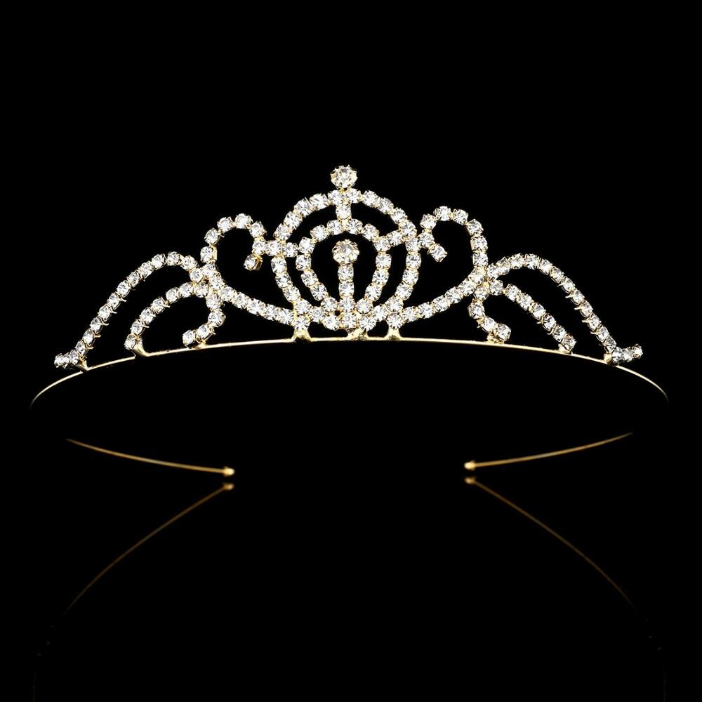 Europeu e americano nupcial coroa tiara princesa menina aniversário coroa senhoras faixa de cabelo strass acessórios para o cabelo: HG071