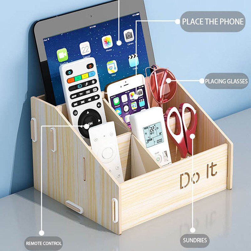 Desktop remote control organization storage box rack desk pen holder storage rack cosmetics sundries box
