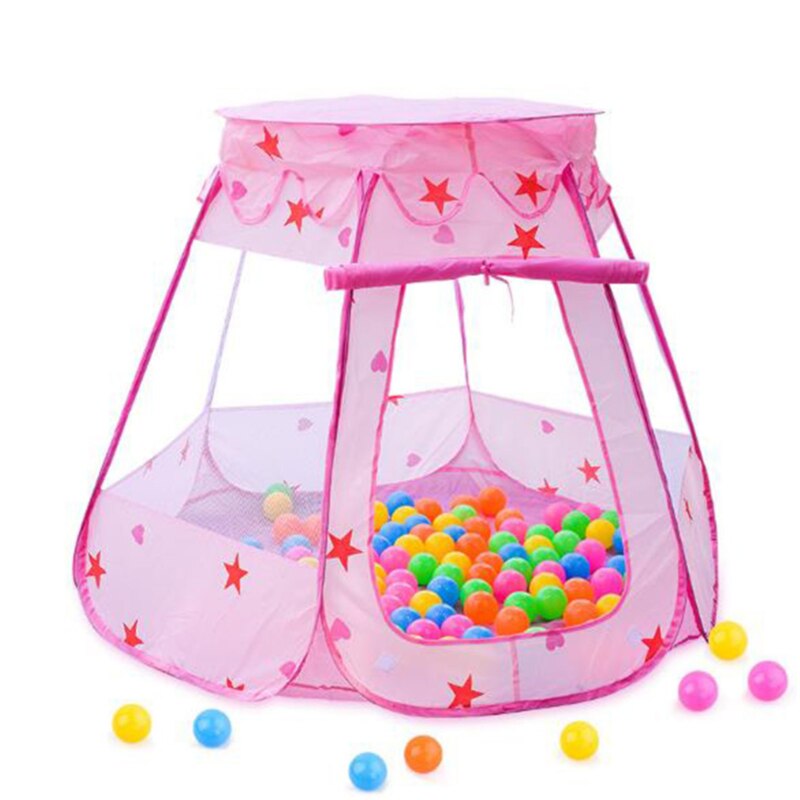 Spielen Zelt Tragbare Faltbare Tipi Prinz Folding Zelt Kinder Junge Cubby Spielhaus Kinder Outdoor Spielzeug Zelte Schloss: pink-1