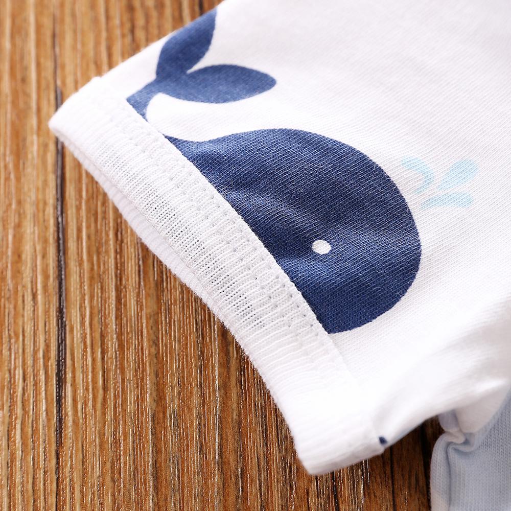 PatPat Neue Sommer und Frühling Baby Wal Allover Kurze-hülsenspielanzug Ein Stück Strampler & Bodys Baby Kleidung