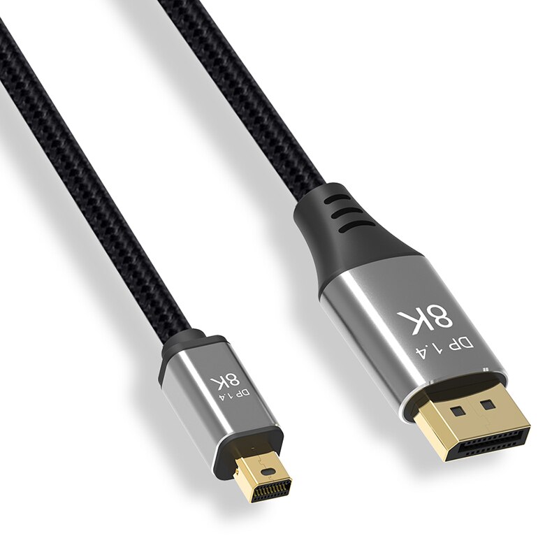 Mini DP to DP cable 4K@144hz 8K@60Hz Thunderbolt Mini DP to Displayport cable Bi-direction DP to Mini dp 1.4 cable for Macbook