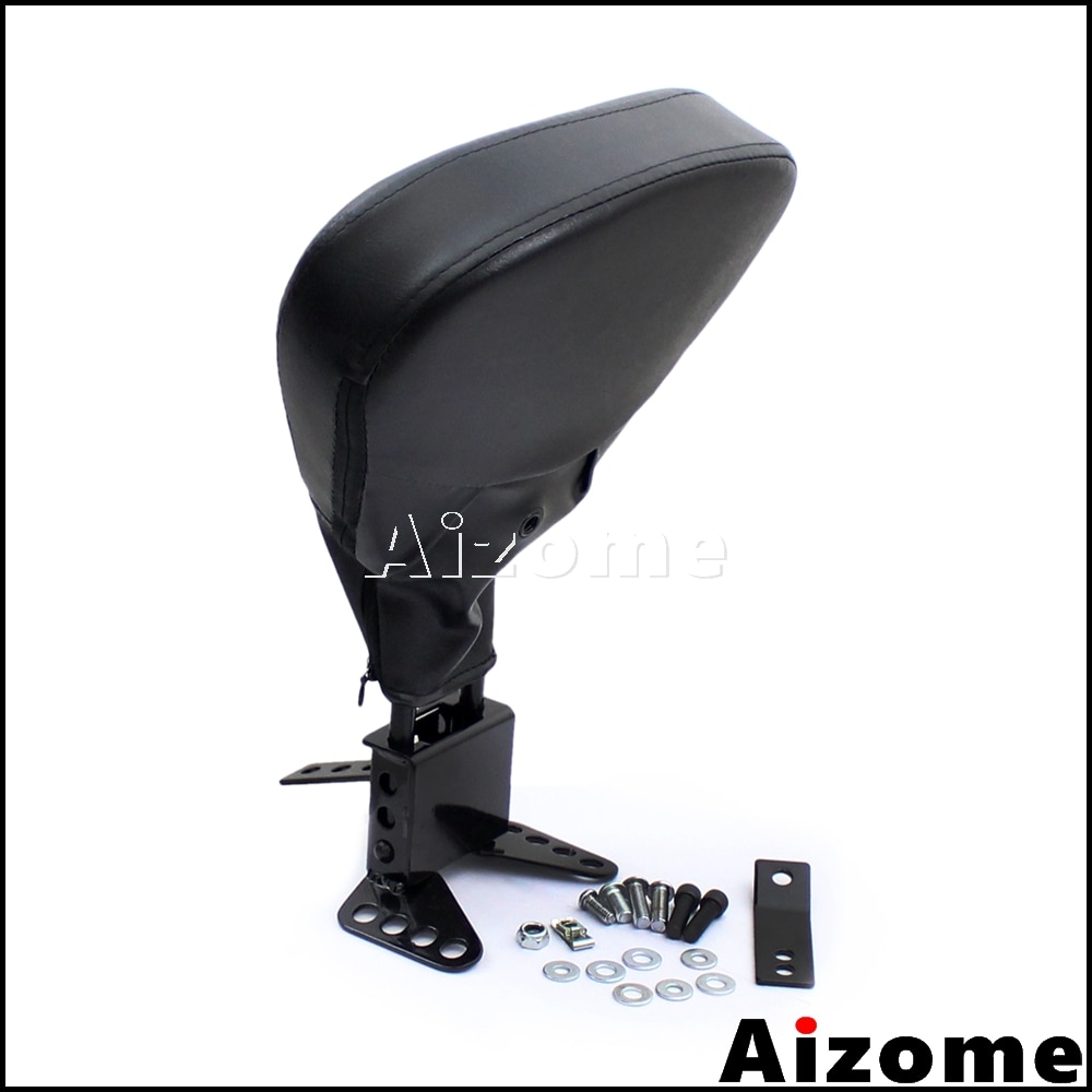 Black Motorcycle Adjustable Driver Rider Backrest For Harley Touring 1988 Street Glide Road King Electra Glide Road Glide