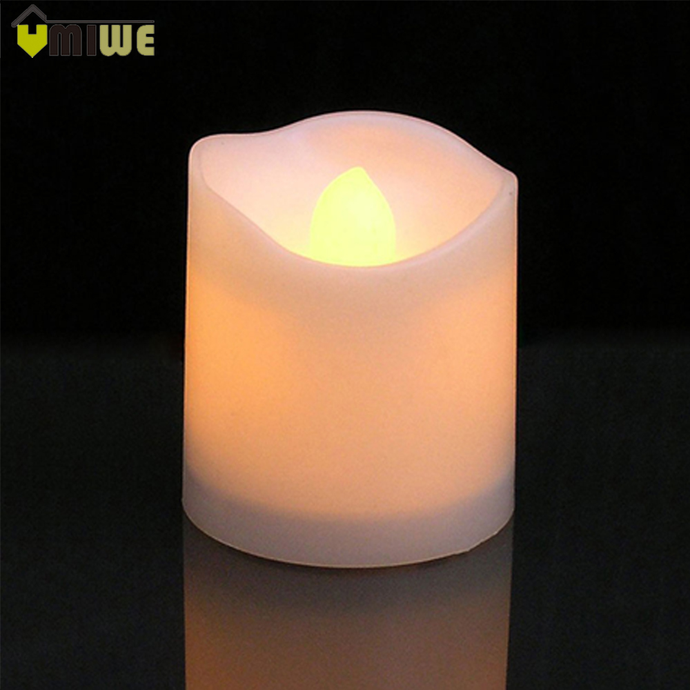 12 stk flammefri led stearinlys flimmer lys lampe dekoration elektrisk batteridrevne stearinlys gult fyrfadslys fest bryllup stearinlys