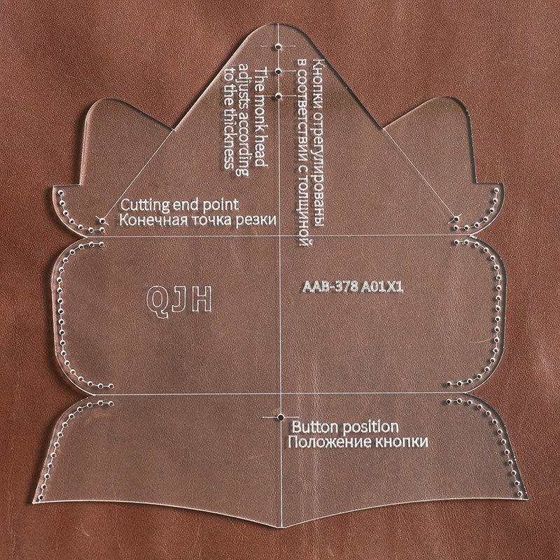 1Set DIY Acrylic Template Delicate Glasses Case Mirror Bag Leather Craft Pattern DIY Stencil Sewing Pattern 17cm*6cm