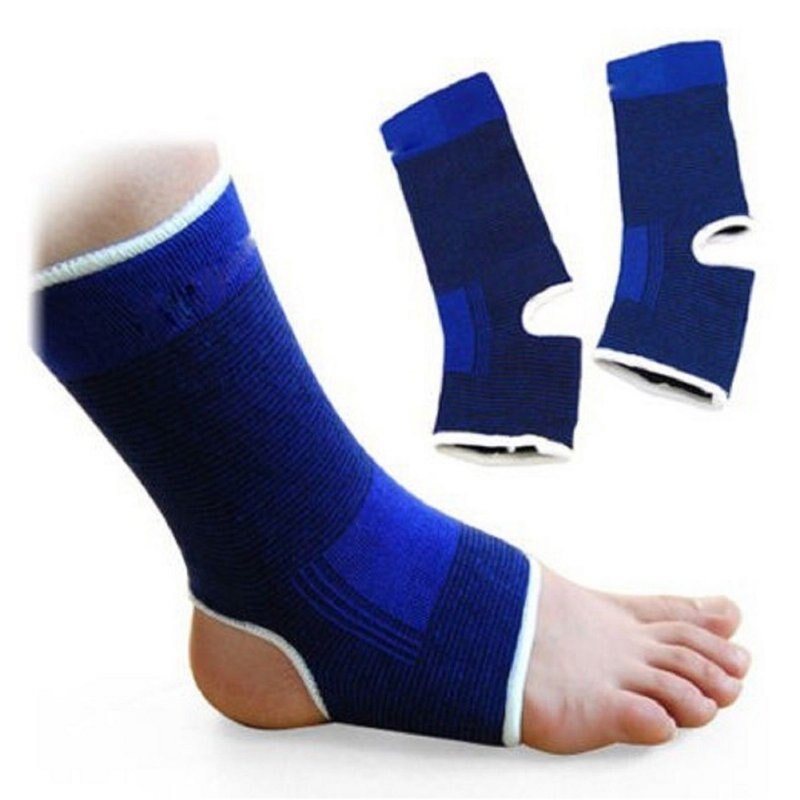 2 Stuks Elastische Enkel Ondersteuning Brace Compressie Wrap Mouwen Sport Relief Pijn Voet Pad