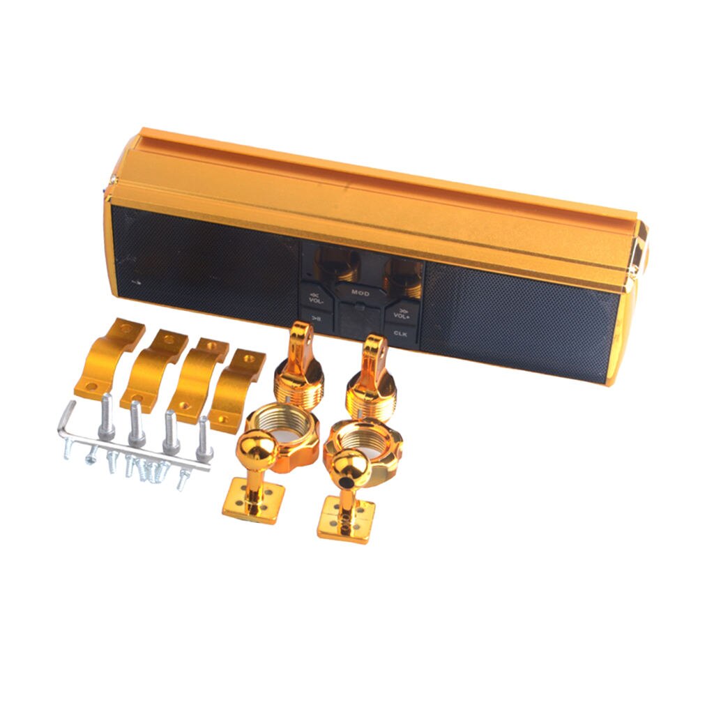 Pantalla LED para motocicleta, sistema de sonido de Audio con Bluetooth, Control por aplicación, MP3/TF/USB, Radio FM, altavoces estéreo, accesorios antirrobo para Moto