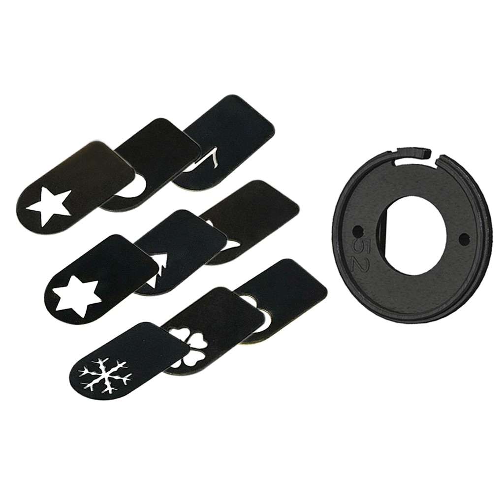 Kit de filtre à effet Bokeh avec couvercle de capuchon d'objectif 82mm 10 en 1 pour scène artistique fête de mariage large Application
