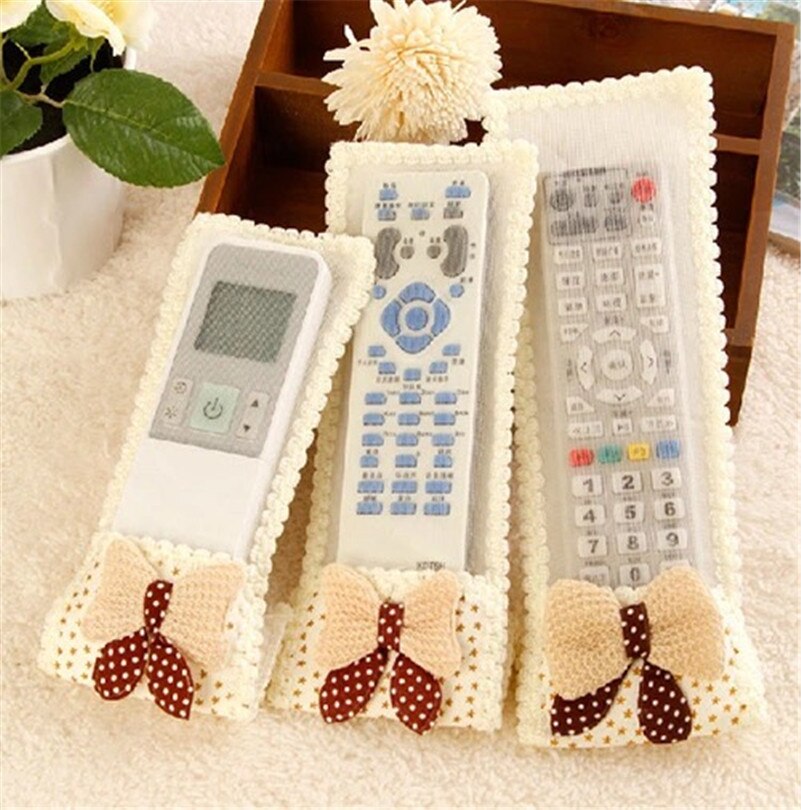 1 pcs Knit Kant Afstandsbediening Stofkap Bescherming TV Airconditioning Set Textiel Bescherming Bag S/M/ L Size