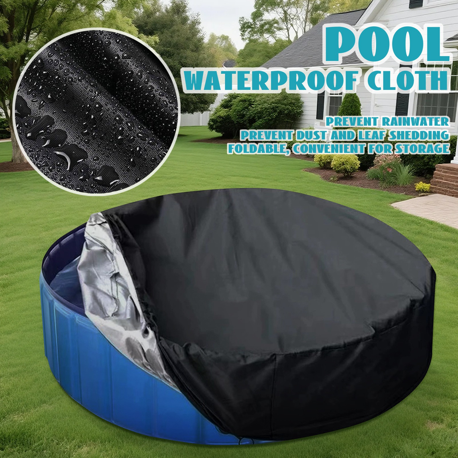 6ft Round Swimming Pool Covers For Above Ground Pools Tub Cover Solar Covers Heavy Duty Tear Resistant Pool Cover