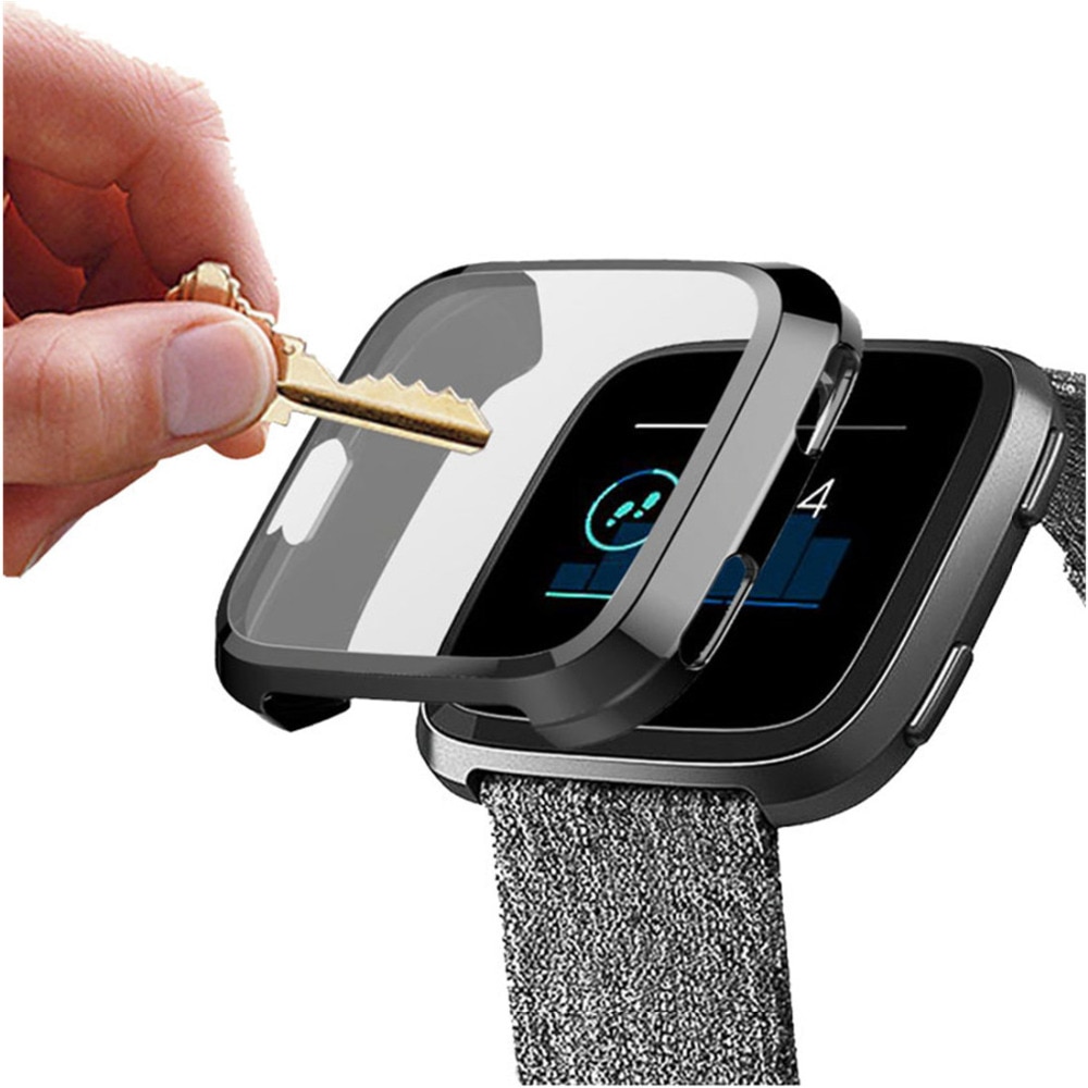 Pokrowiec na fitbit versa/Versa 2/Versa lite pasek na pasek zabezpieczenie ekranu Wszystko-włącznie ultra-cienka miękka ramka akcesoria robić zegarków