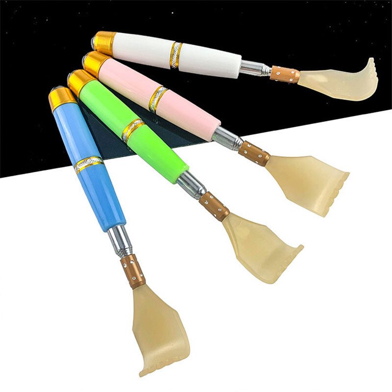 1pcs Stainless steel telescopic scratching rake Massage rake Household goods Folding scratching tool
