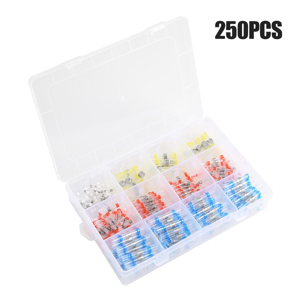 75pcs Wire Connector Push-in Terminal Block Electrical Cage Combination Set Automotive Marine Insulated: 250pcs 