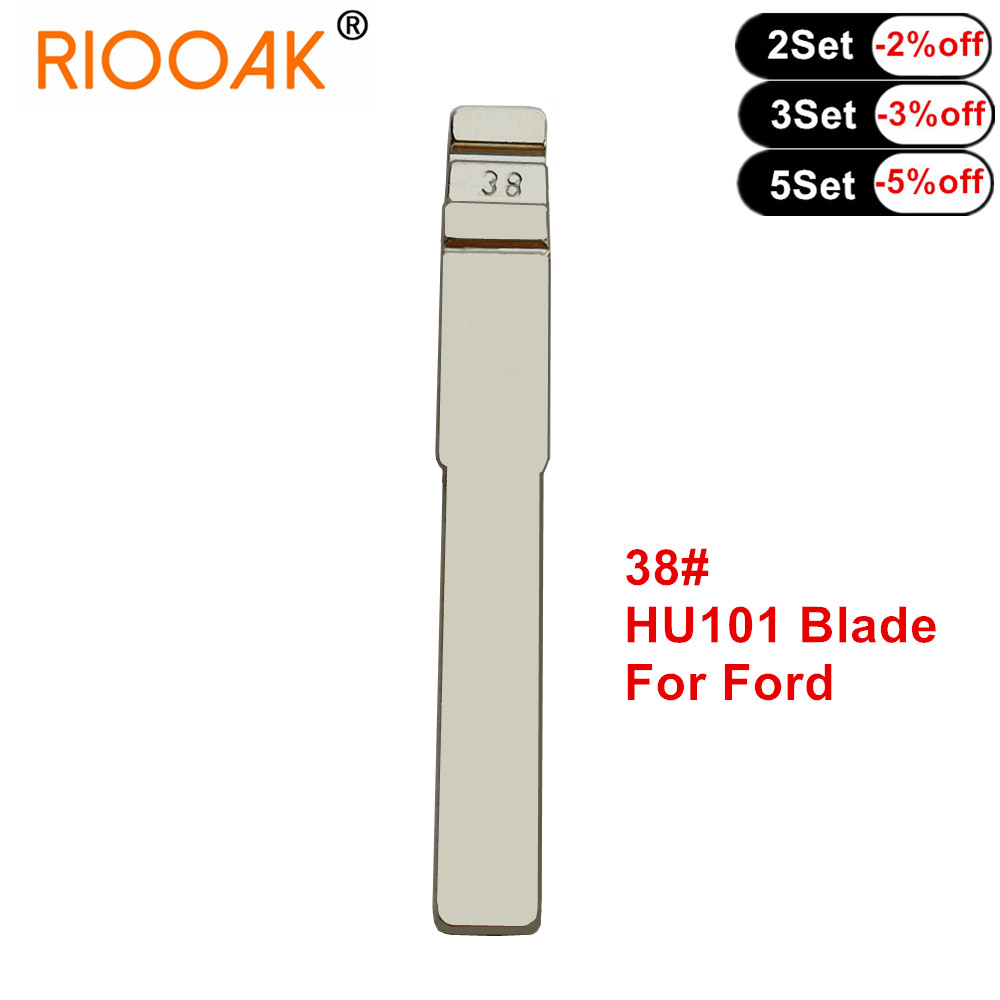 10pcs FO38 HU101 FO21 Key Blade #19 #38 #90 Car Remote KD Key Blade For Ford Fusion Focus Mondeo Fiesta Galaxy Flip Blank: WHITE