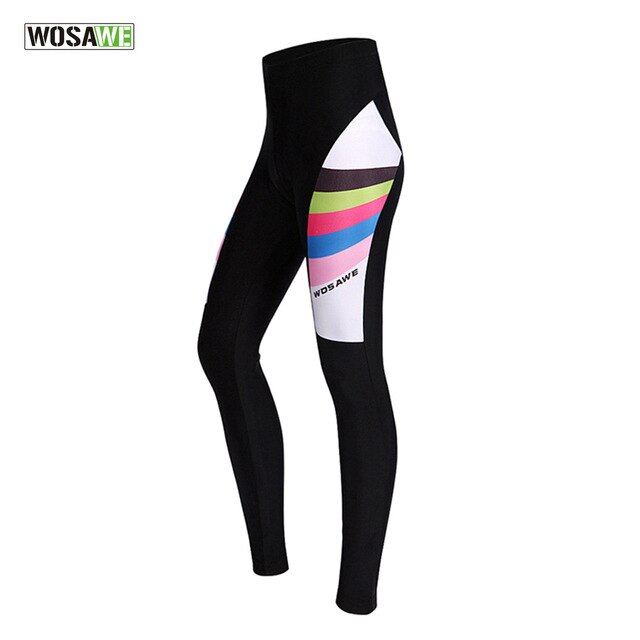 Wosawe mtb fietsbroek dames fietsbroek heren pantalon vtt siliconen gel gevoerde reflecterende hardloopfitness gym fietsbroek