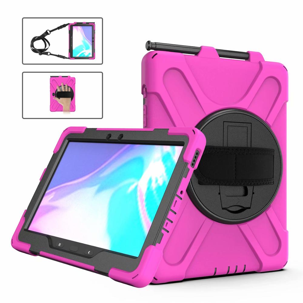 Voor Samsung Galaxy Tab Actieve Pro 10.1 Case SM-T540 SM-T545 T547 Case Heavy Duty Hand Schouderriem Kid Shockproof Stand cover