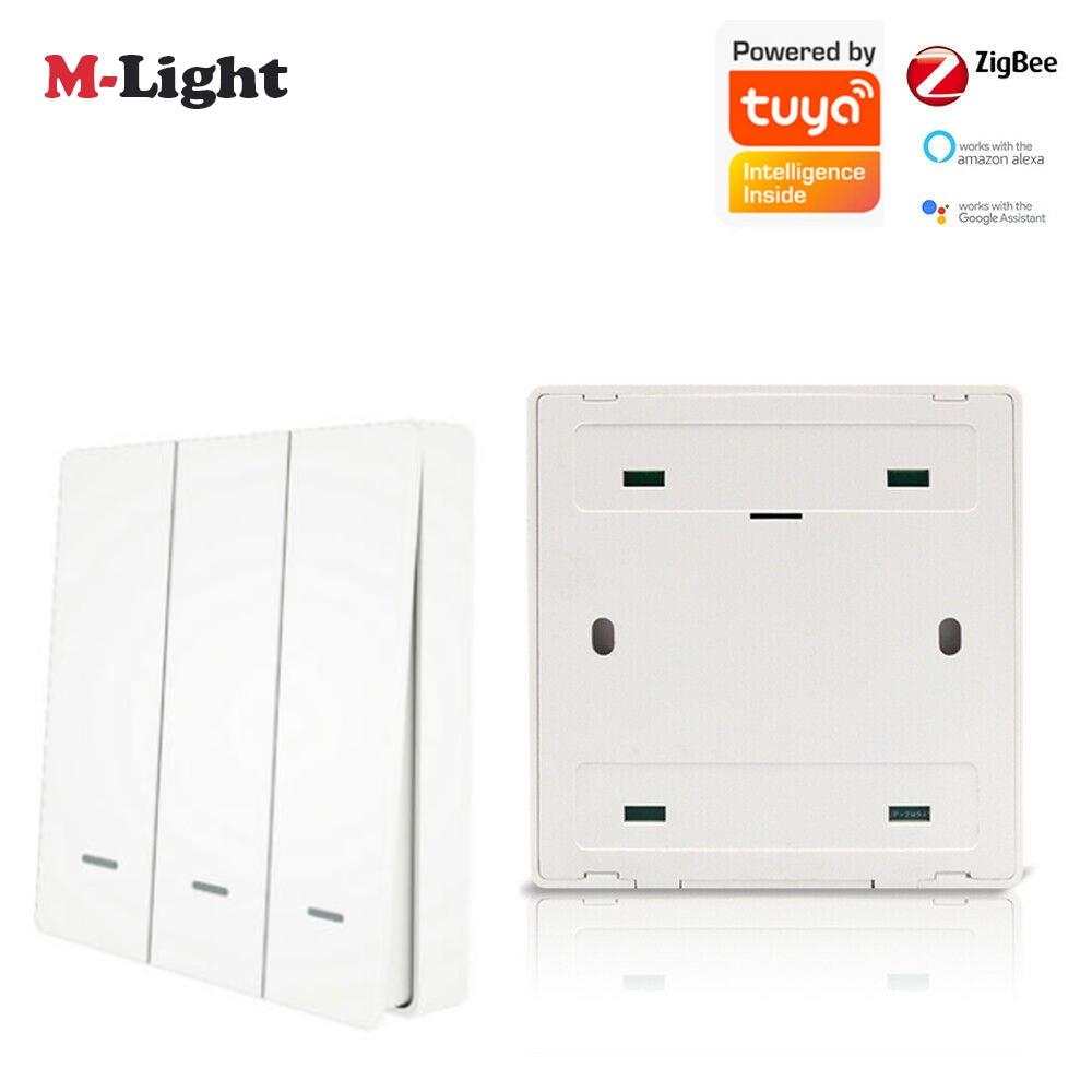 DIY Wireless Battery Switch ZigBee 3.0 Connection tuya Hub gateway for Smart life app Wireless Key Switch with tuya Zigbee hub