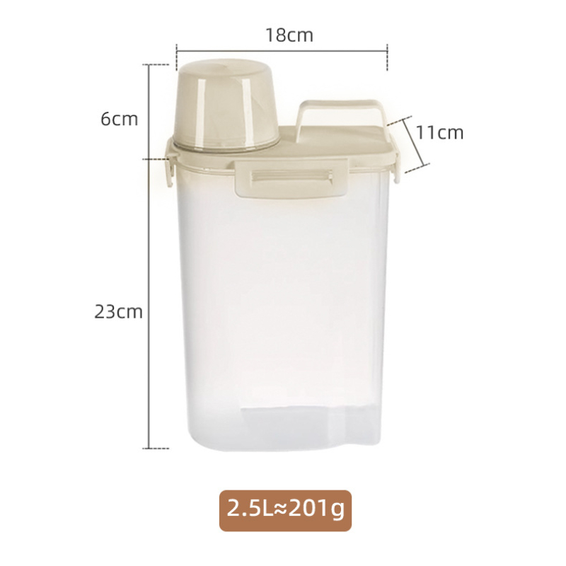 Récipient de nourriture pour chien scellé boîte de stockage de nourriture pour chien avec couvercle-humidité et étanche, idéal pour les aliments pour chiens, les aliments pour chats, les collations pour animaux de compagnie: Black