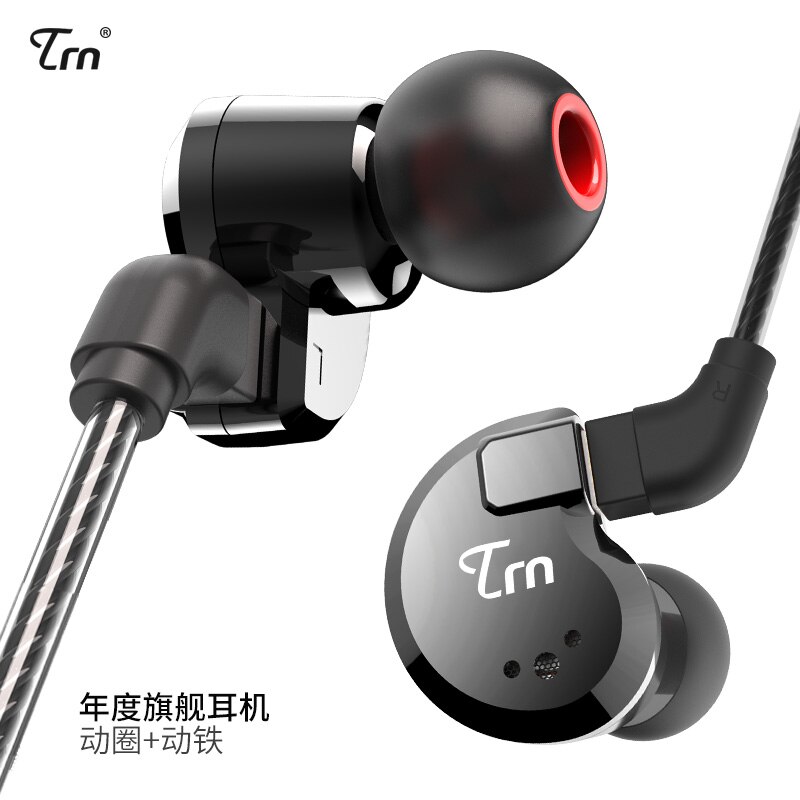 AK TRN V80 2BA+2DD Hybrid Metal In Ear Earphone IEM HIFI DJ Monitor Running Sport Earphone Earplug Headset Headplug Im2/IM1 X6