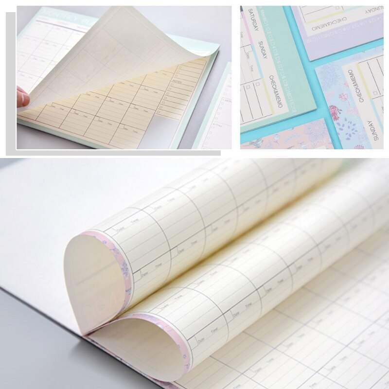 Monthly Paper Pad 20 Sheets DIY Planner Desk Agenda School Office Supplies