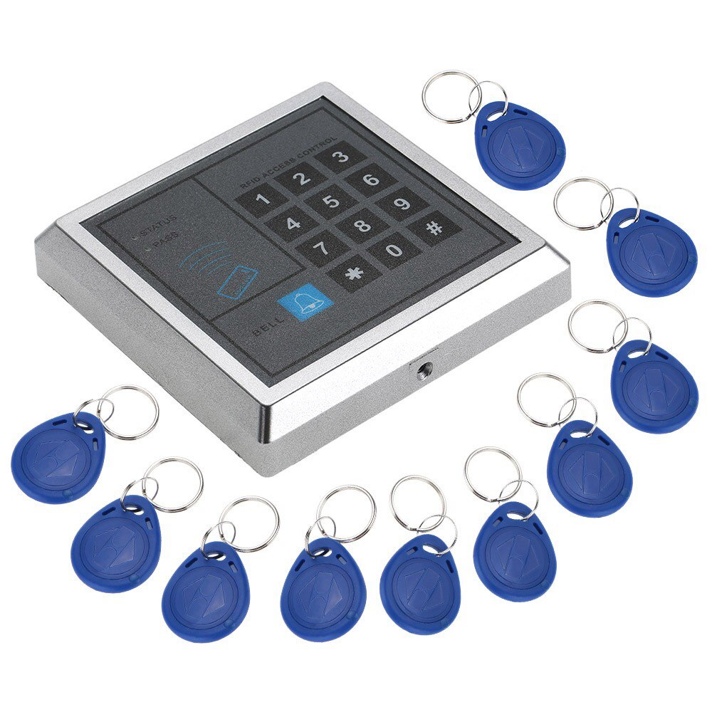 (1 set )Free For Home Security RFID Proximity Entry Door Lock Access Control System With 10pcs RFID Keys Key fob