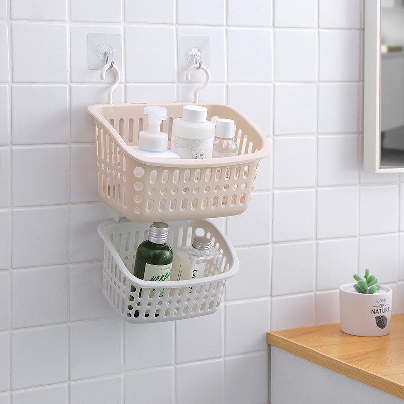 Hanging Storage Basket Bathroom Hanging Basket Toilet Plastic Storage Basket Wall Hanging Storage Basket Plastic Storage Holder