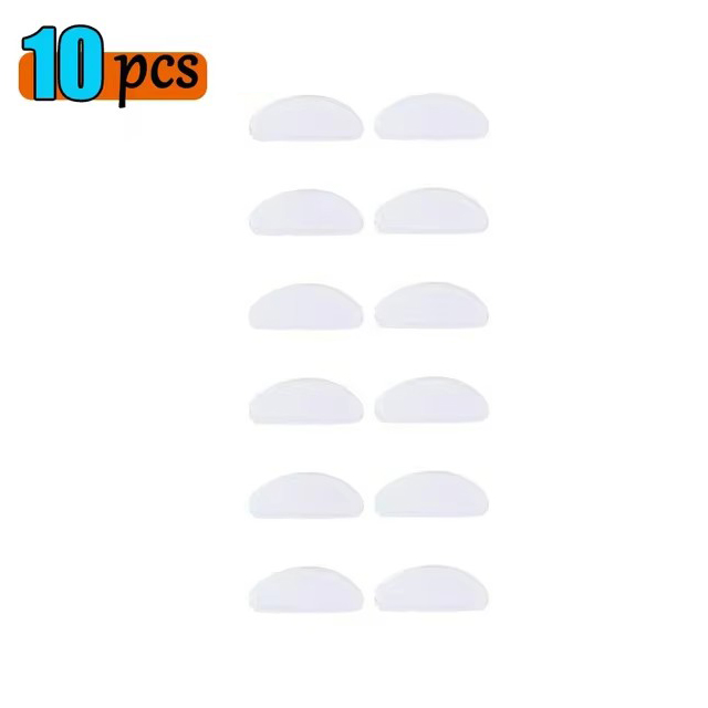 10/50pcs Silicone Glasses Nose Pads Adhesive Nose Pads Non-slip White Thin Nosepads for Glasses Eyeglasses Eyewear Accessories: Silver