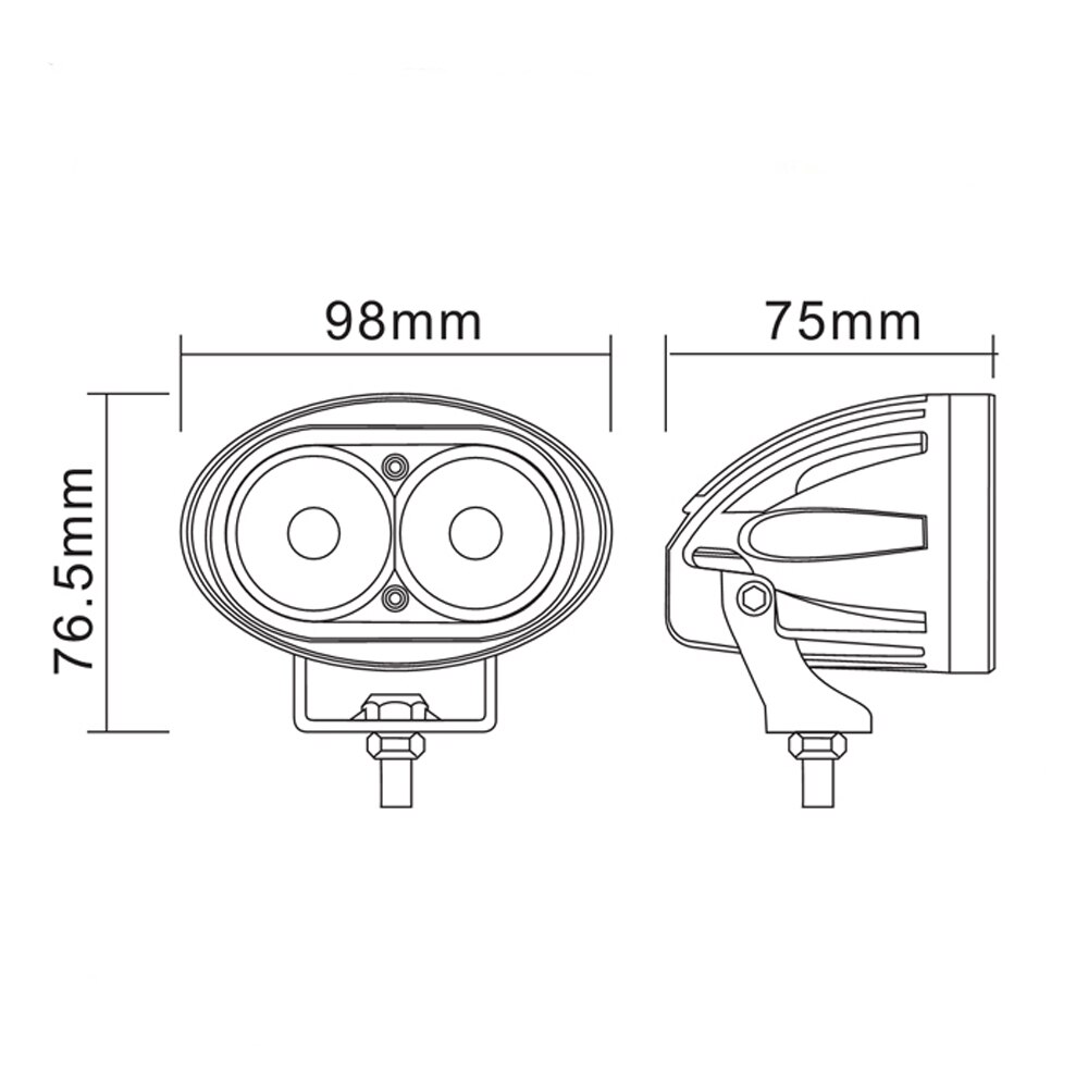 Lens Power Led Schijnwerper Spotlight Lamp 9/60V Vierkant Wit Licht