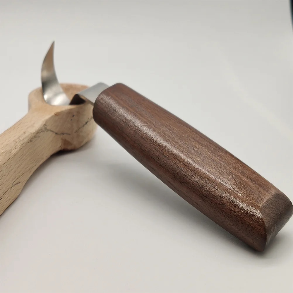 Juego de cuchillos para tallar carpintería, cuchillo con gancho DIY, herramientas de tallado , raspador de madera curvo, madera duradera, 1 ud.