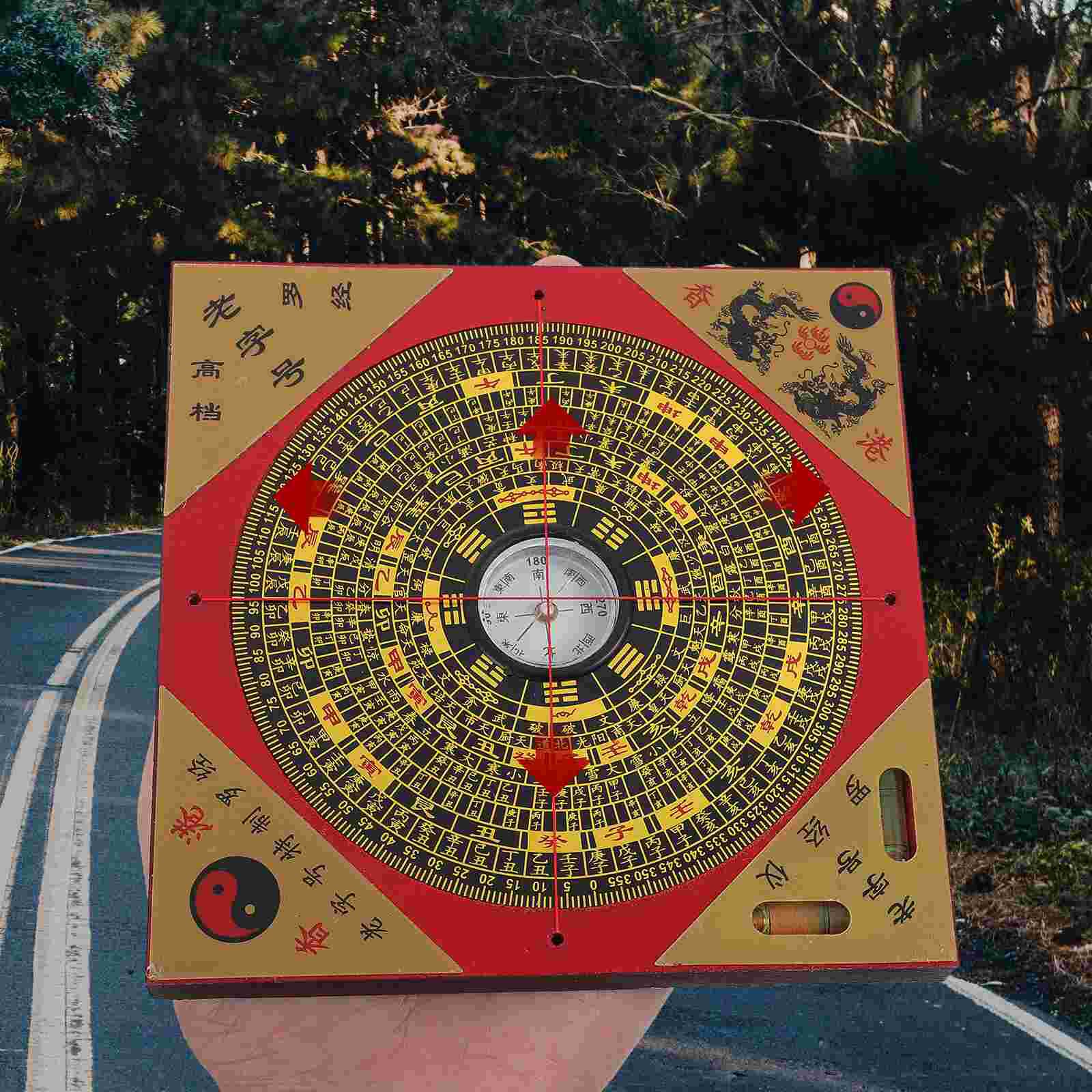 Compass Geomantic Compass Luo Pan Chinese Ancient Compass for Outdoor