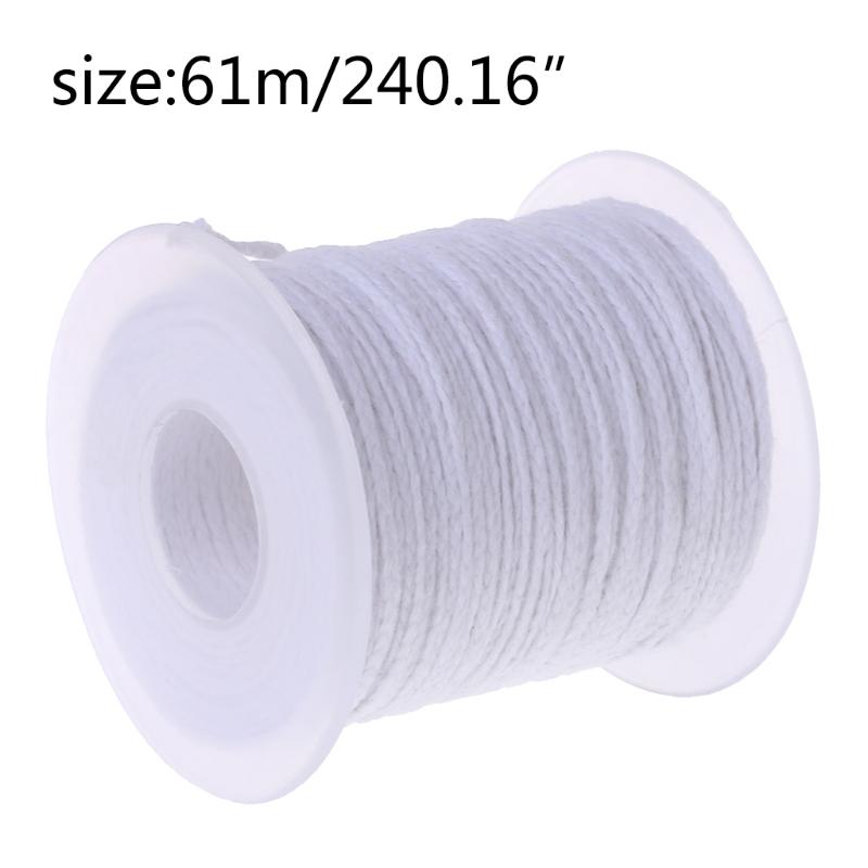 1 Pc 61 M Katoenen Touw Gevlochten Kaars Kern Spool Non-Rook Diy Olie Lampen Kaarsen Levert Gevlochten/twisted Touw