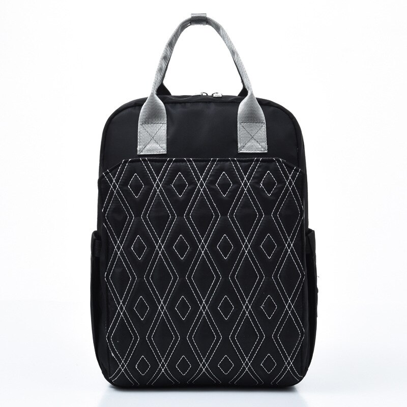Rugzak stijl uit massa schat moeder moeders tas hand draagbare babytas voor mama: Zwart-wit met patroon