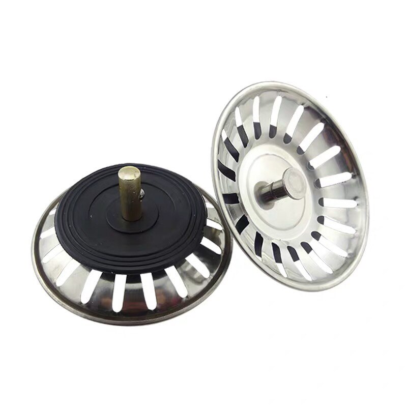 8Cm Rvs Cover Gat Sink Filter Gootsteen Keuken Afvoer Om Plug Afvoerputje Voor Badkamer
