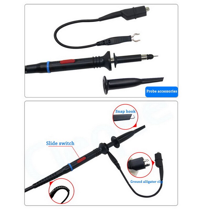 P2000 Serie DC-60MHz ~ 200 Mhz Oscilloscoop Probe Voor Tektronix Hp/P2060 P2100 P2200 Bnc Test Lead kit