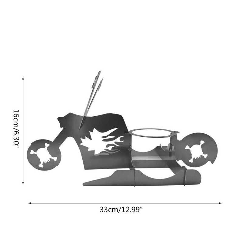 Draagbare Motorfiets Stijl Kip Houder Grill Rack Bbq Rvs Indoor Outdoor Gebruik Kip Roosteren Bbq Grill